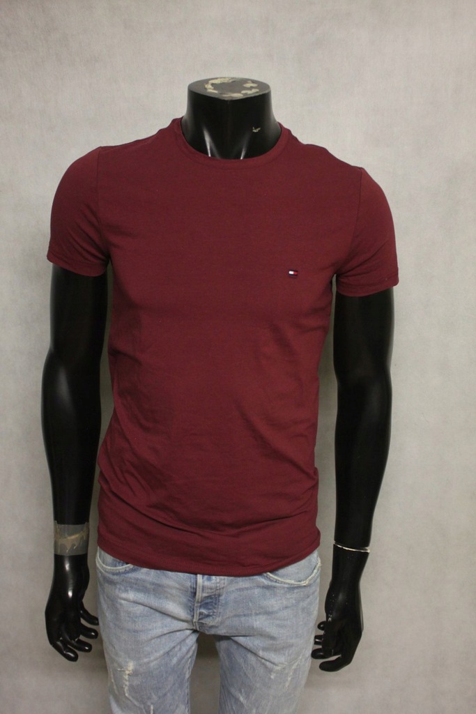 TOMMY HILFIGER SLIM FIT KOSZULKA TSHIRT DOPASOWANA