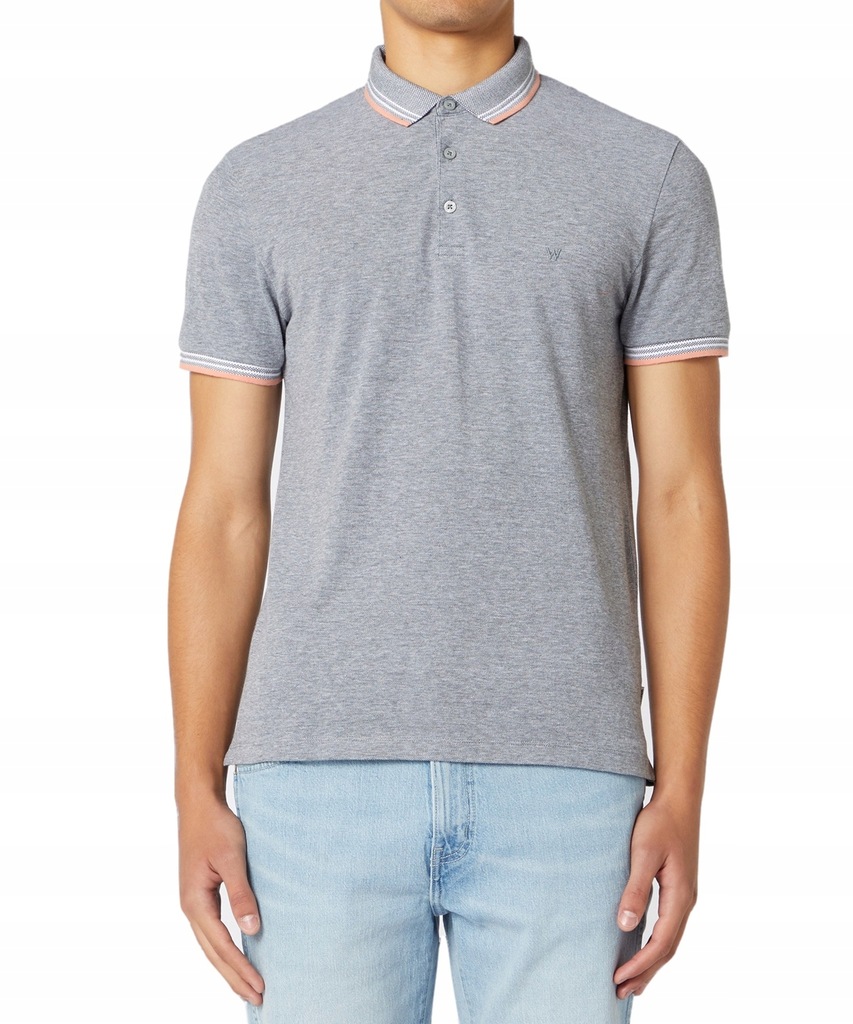 Wrangler SS REFINED POLO W7D6KHXGN Cold Grey L
