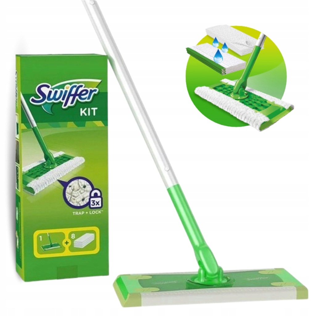 SWIFFER MOP DO PODŁÓG ZESTAW STARTOWY + 8 WKŁADÓW 11361222803