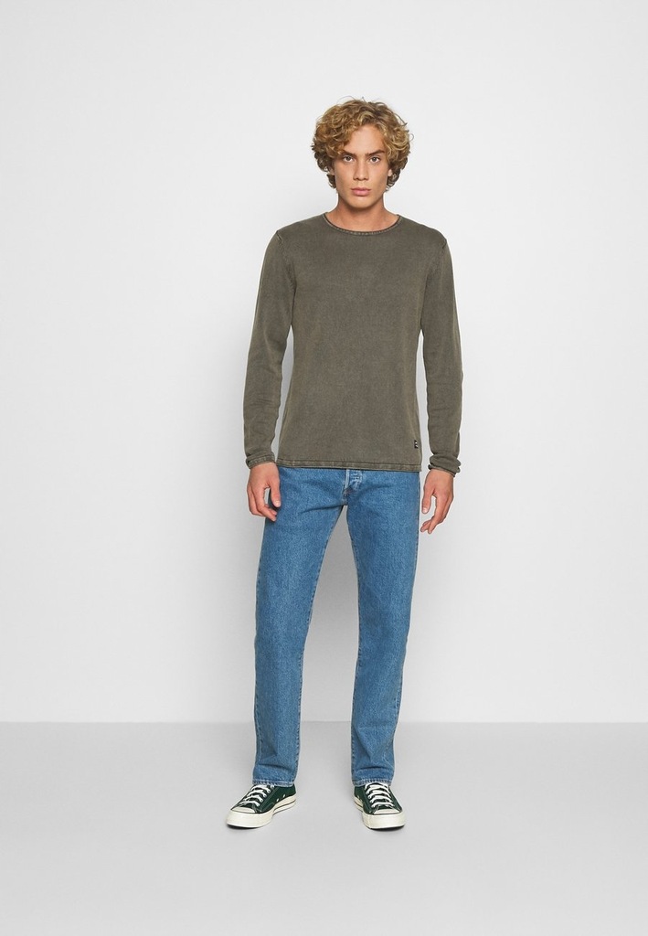 JACK&JONES SWETER MĘSKI OLIWKOWY XL 2FAC