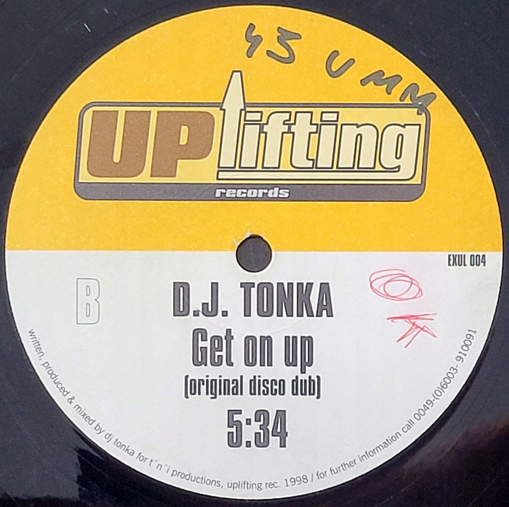 独12” DJ Tonka She Knows You / Get On Up EXUL004 Uplifting Records /00250 DJ Tonka – She Knows You / Get On Up – Vinyl (12