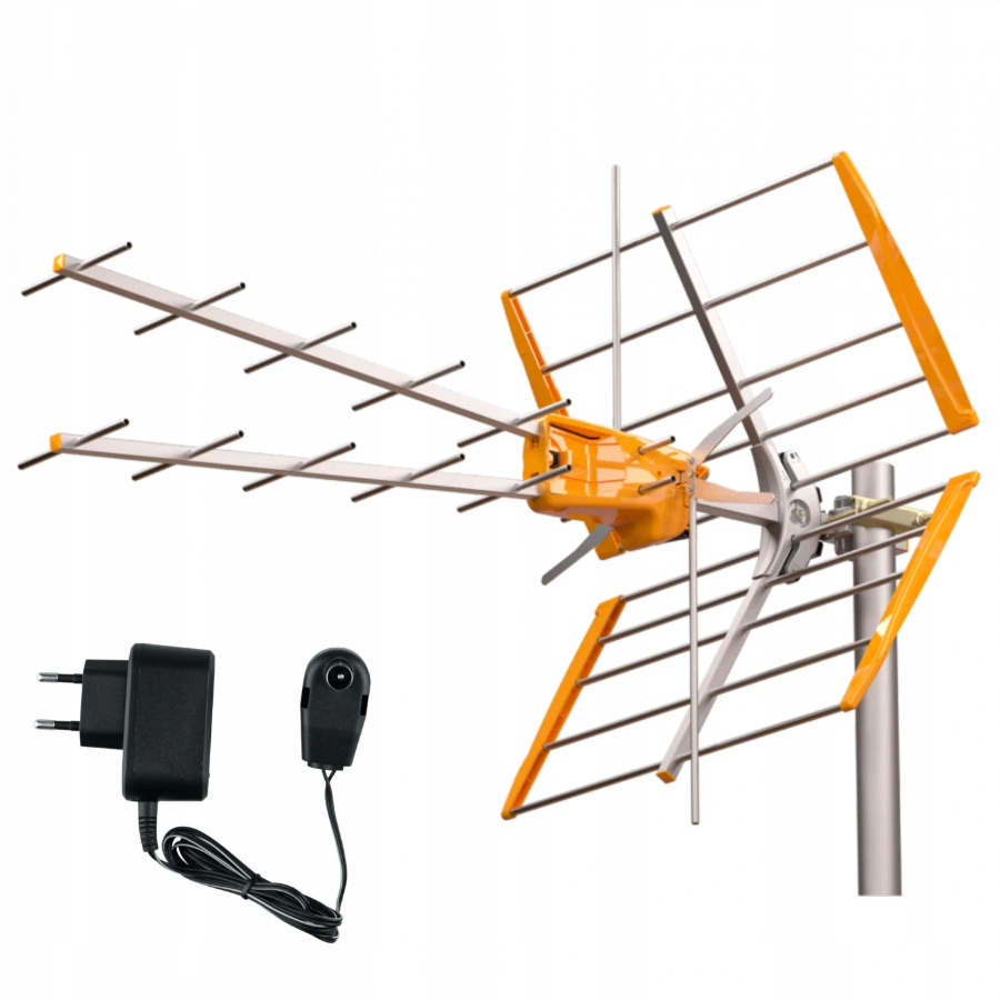 Antena kierunkowa DVB-T2 COMBO V+ MIX Televes 149011 AKTYWNA + zasilacz 12V