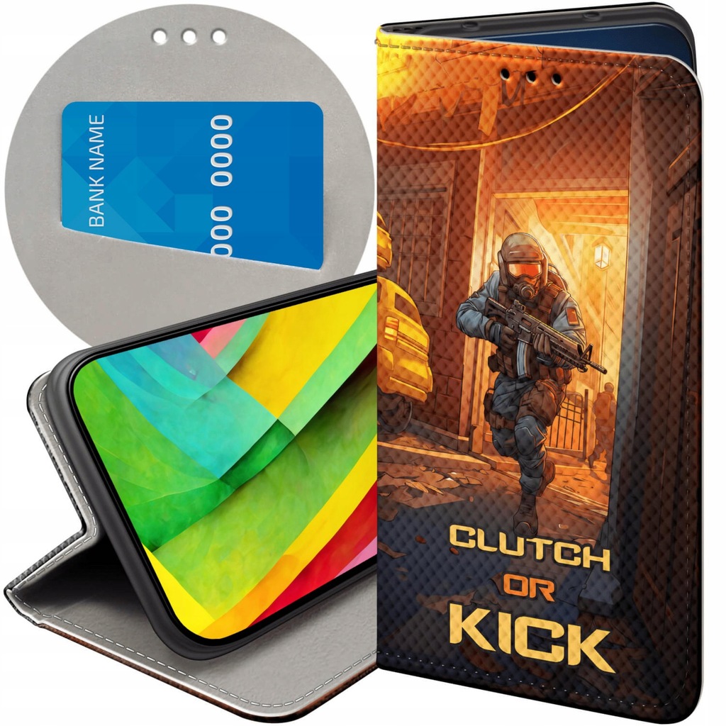 ETUI Z KLAPKĄ DO SAMSUNG GALAXY M52 5G WZORY CS GO COUNTER-STRIKE FUTERAŁ
