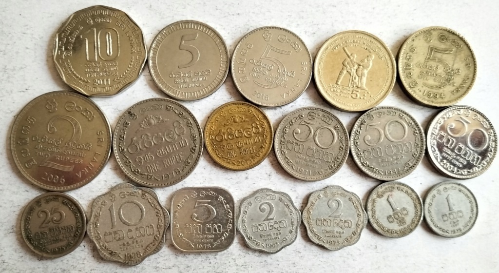 zestaw monet Sri Lanka Cejlon 18 szt.