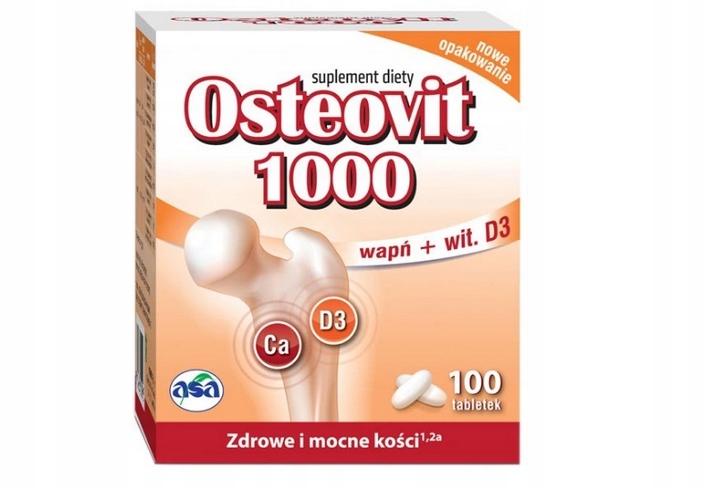 Osteovit 1000 mg 100 tabletek LEKKO USZKODZONE OPAKOWANIE