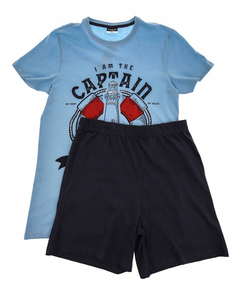 PEPCO Piżama męska krótki rękaw XL Jasnoniebieski