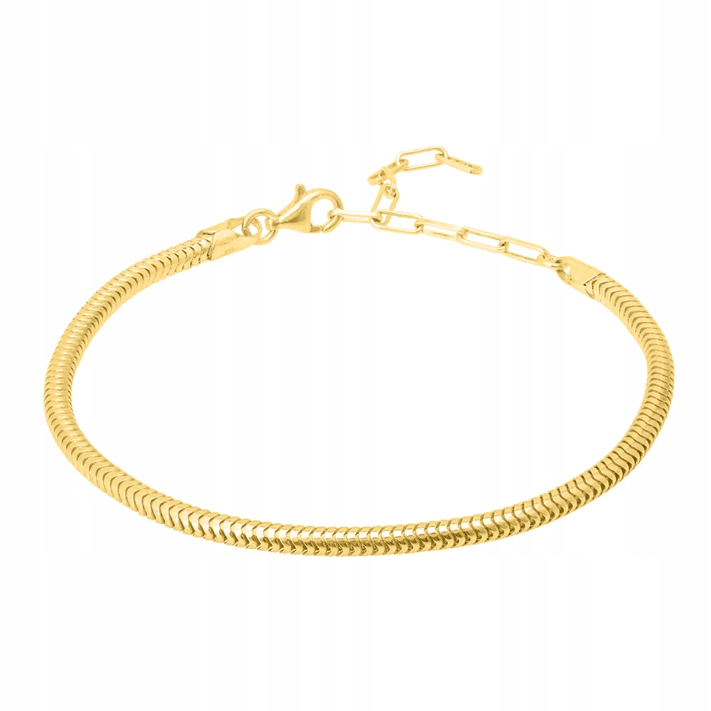 BRANSOLETKA żółte złoto do charms Larezo