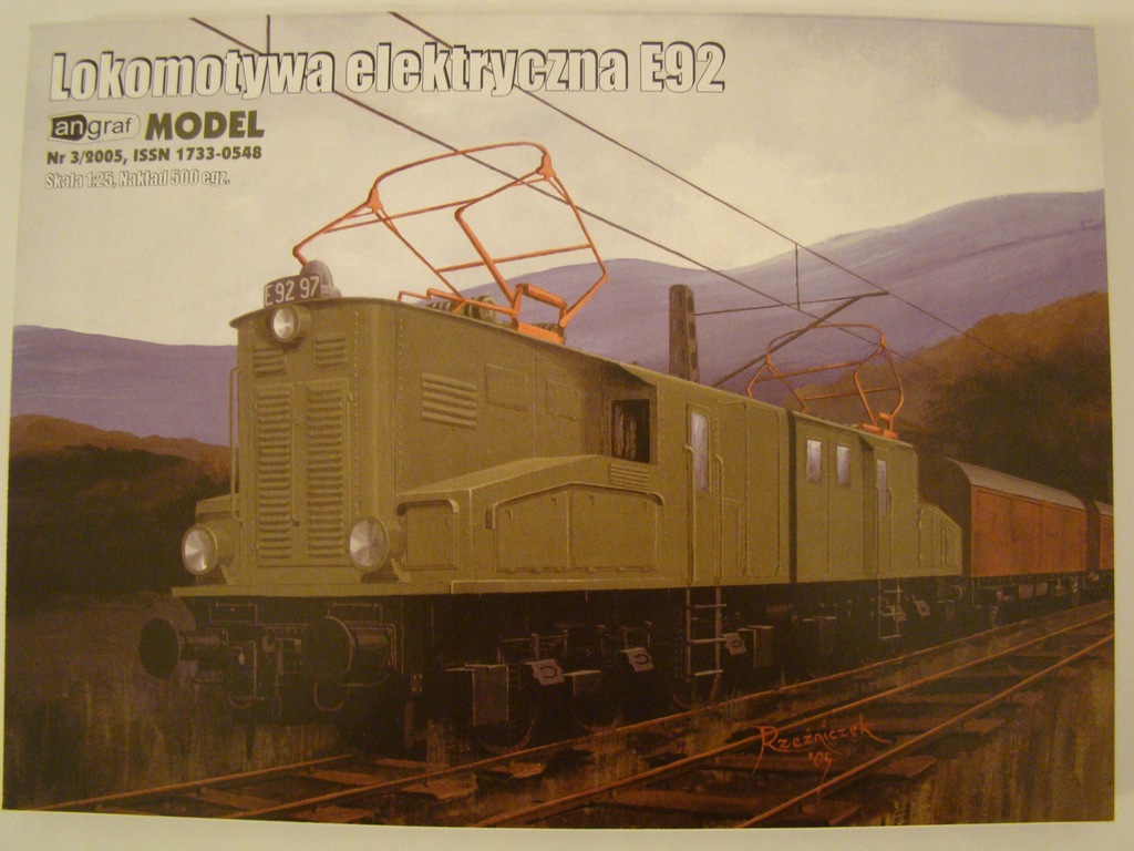lokomotywa elektryczna E92 1:25 Angraf - offset