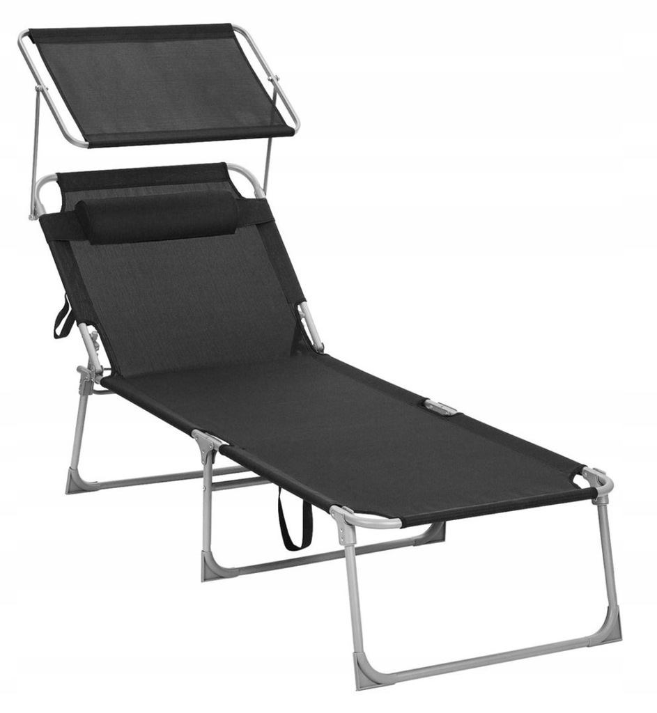 Meble ogrodowe ERGO hakano - SUNLOUNGER/BLACK/200X71X38