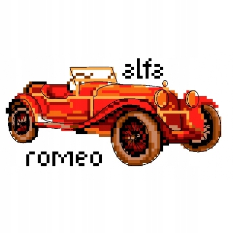 Kanwa z nadrukiem - Alfa Romeo (No 5814)