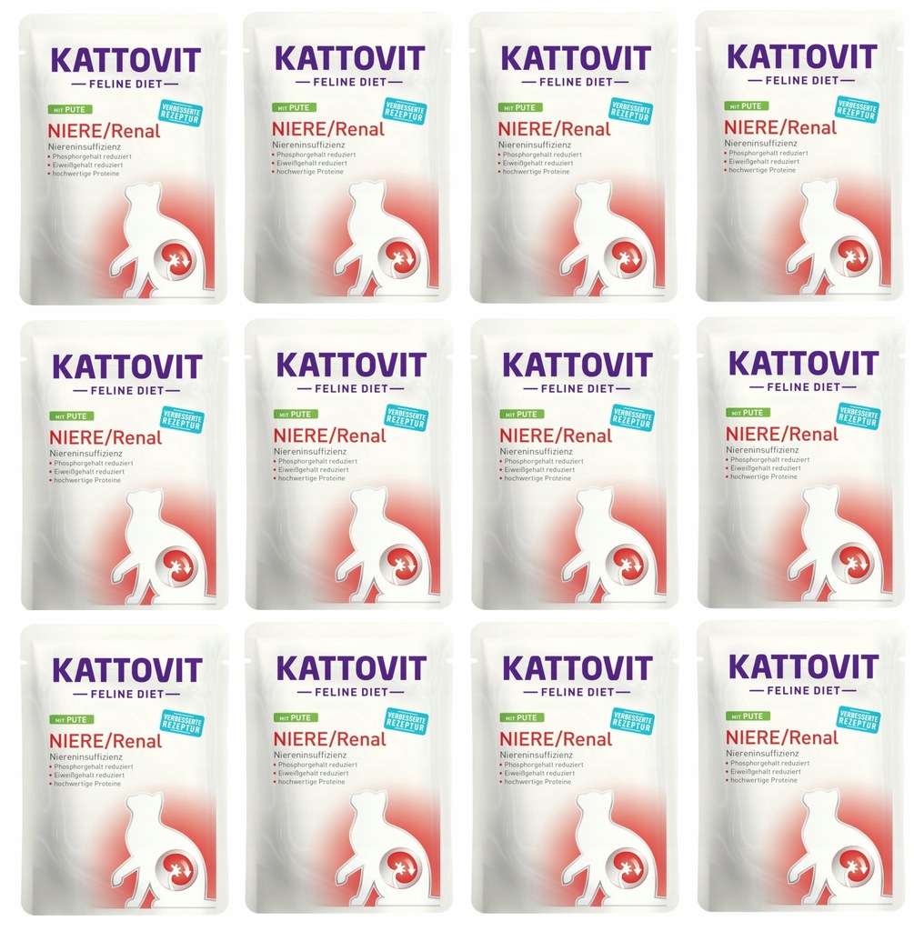 Kattovit Feline Diet Niere Renal Indyk dla kota 12x85g