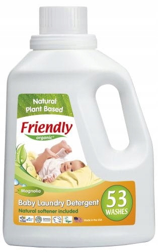 Friendly Organic, Płyn do prania ubranek dziecięcych, magnoliowy, 1567 ml,