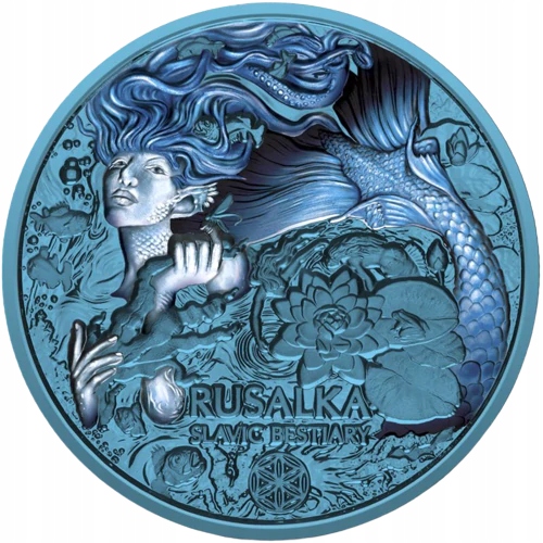 Srebrna moneta Bestie Słowiańskie: Rusałka Space Blue 2023, 2oz