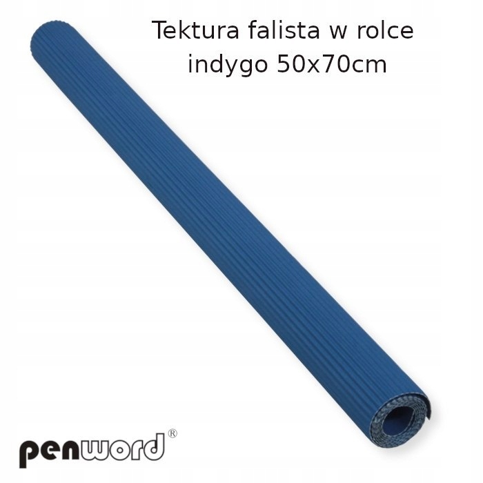 Tektura falista indygo w rolce 50x70cm