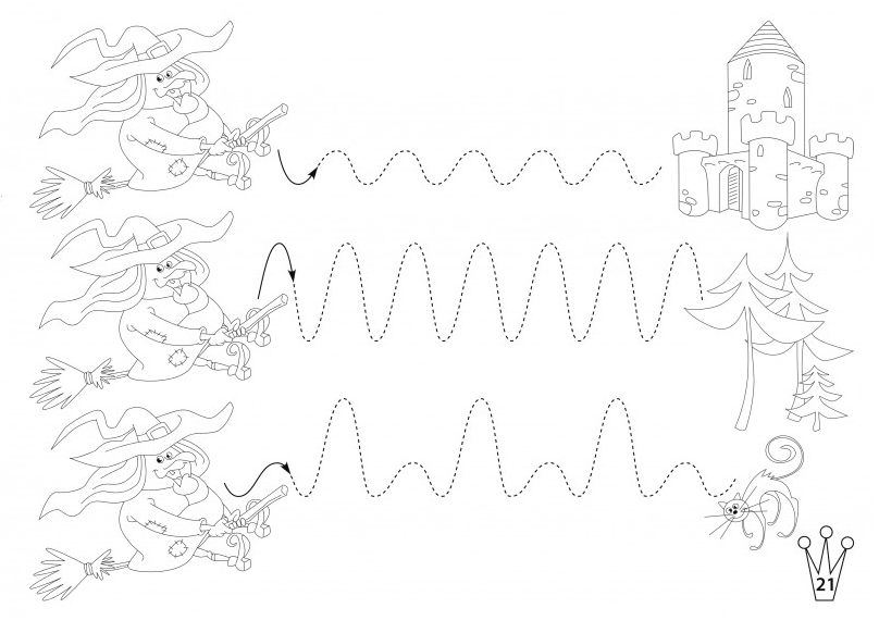 W Królestwie Szlaczkolandii Rysowanie po śladzie