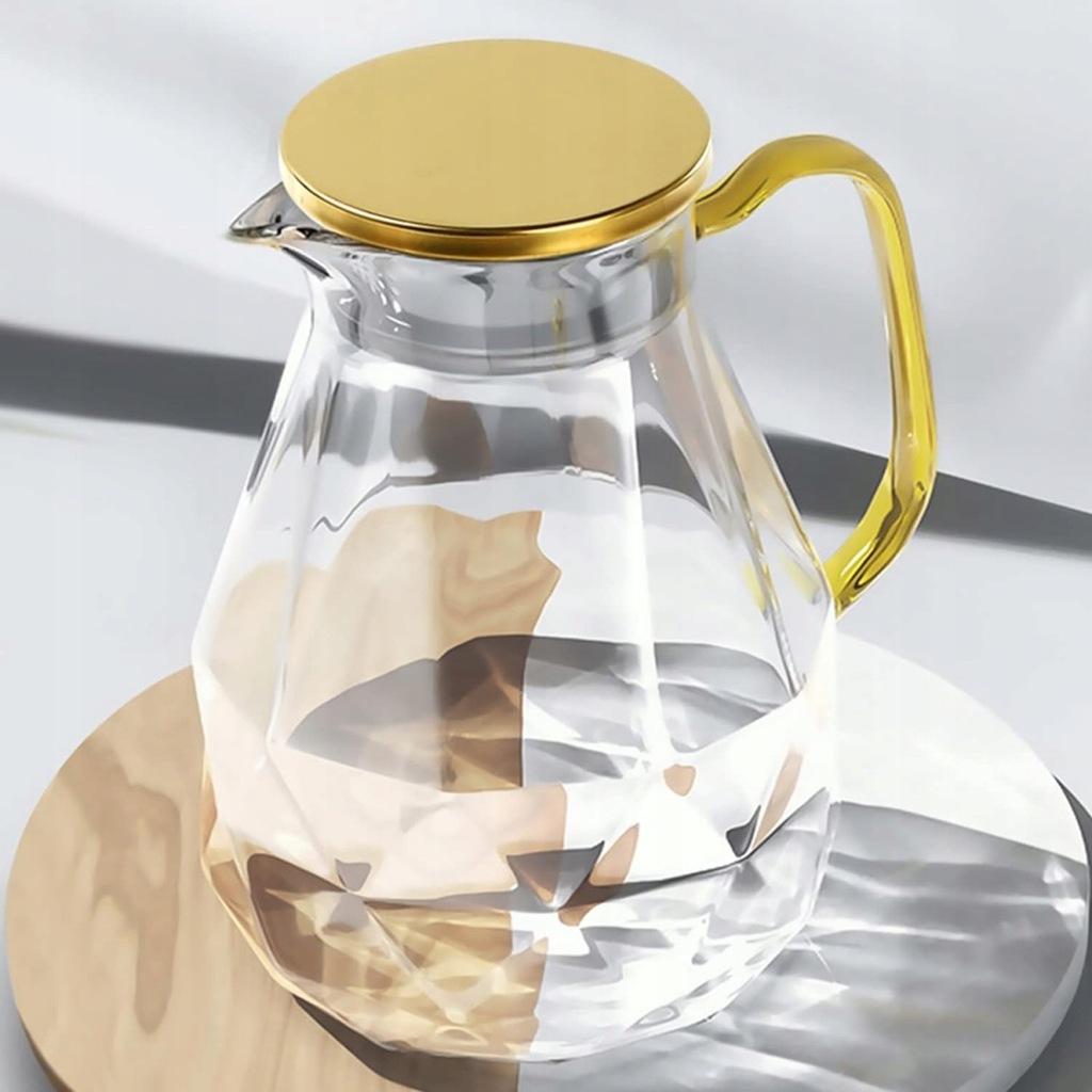 Yirilan Dzbanek szklany 2L karafka szklana z pokrywką, zimne i gorące