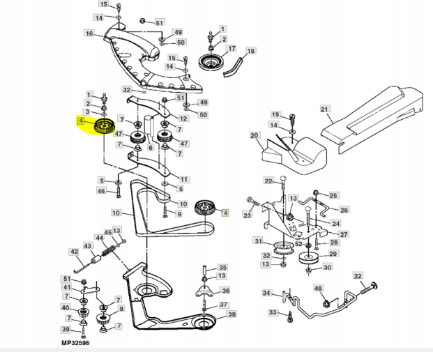 Koło zębate napędu John Deere LTR155 180 AM129938