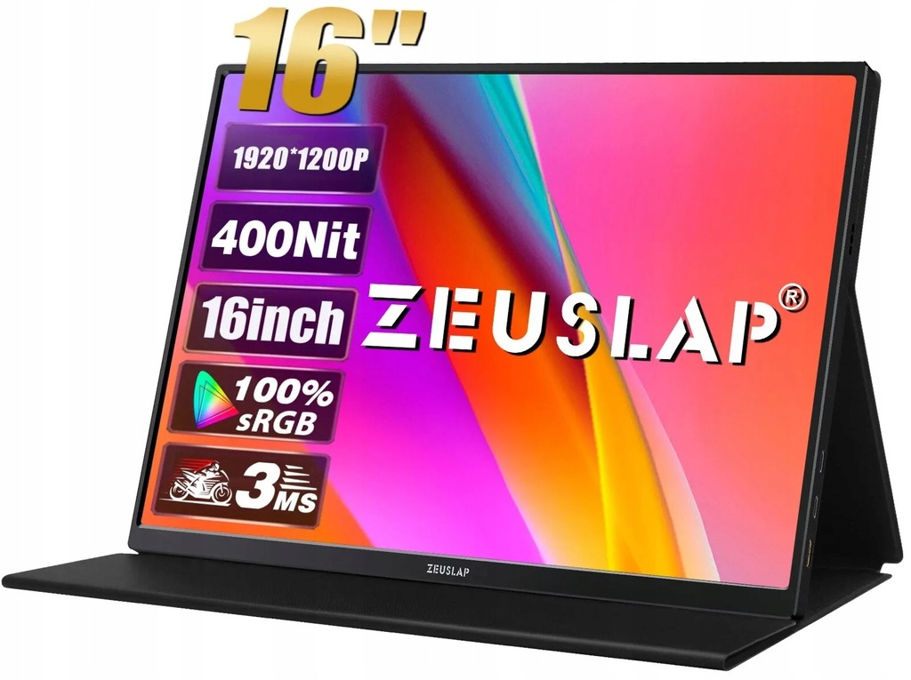 MONITOR PRZENOŚNY 16 60Hz 1920*1280 FULL HD DLA GRACZY HDMI DO LAPTOPA