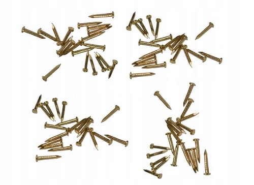 MINI GWOŹDZIE DO DREWNA 9mm MAŁE GWOŹDZIKI ZŁOTE