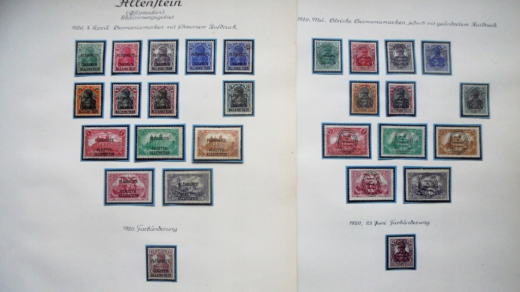 1920 Olsztyn ładna KOLEKCJA znaczków czystych*
