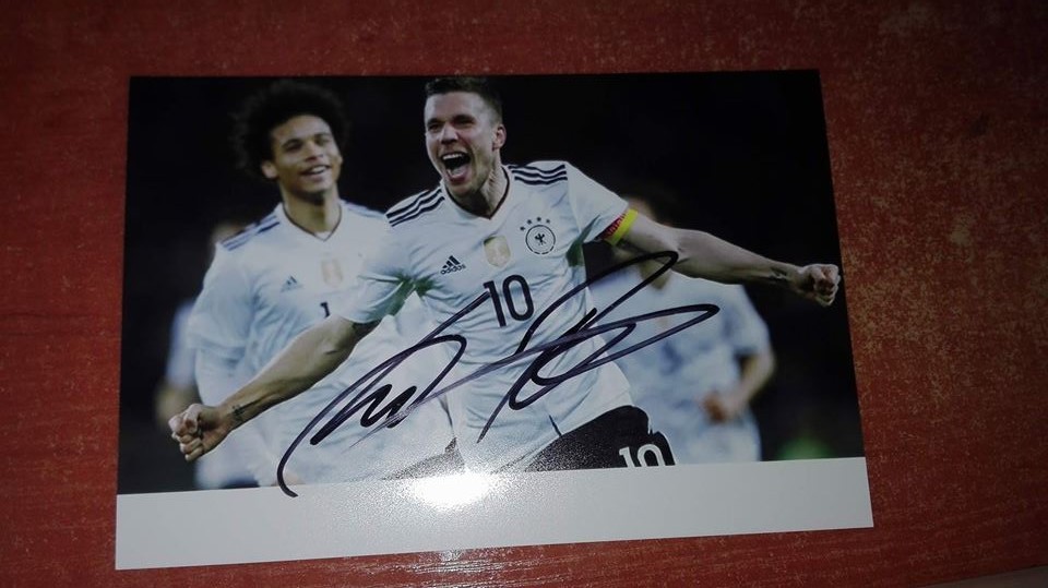 Lukas Podolski autograf Reprezentant Niemiec