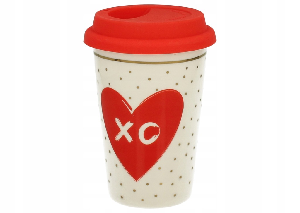 Kubek z silikonową pokrywką 380 ml LOVE XO DUO 9936149106 oficjalne