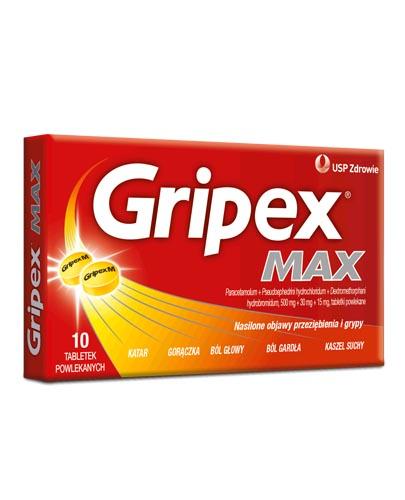 GRIPEX MAX 10 tabl. Przeciwbólowy Grypa