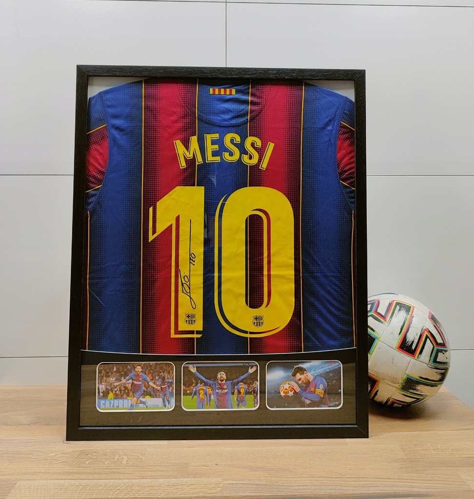 Messi, FC Barcelona - koszulka z autografem w ramie od 1ZŁ (zag)