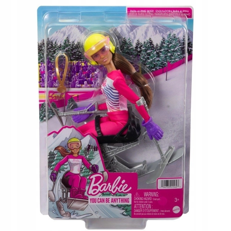 MATTEL LALKA BARBIE PARANARCIARKA ALPEJSKA AKCESORIA HCN33