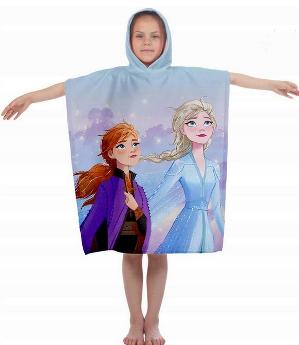 RĘCZNIK PLAŻOWY FROZEN PONCHO Z KAPTUREM ELZA OLAF