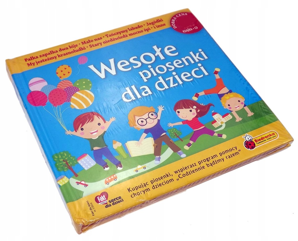 Płyta CD + książka Wesołe piosenki dla dzieci Nowa
