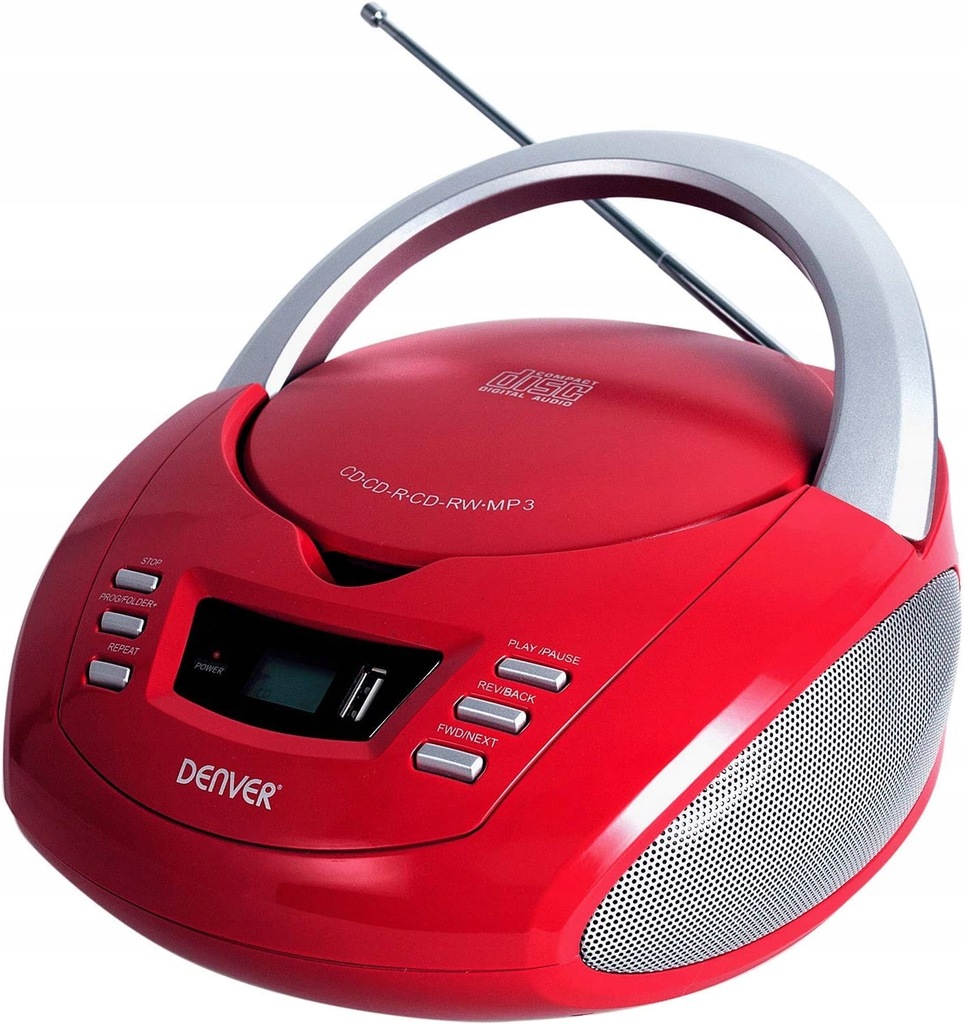 Odtwarzacz CD-R,CD-RW Denver TCU-211RED czerwony