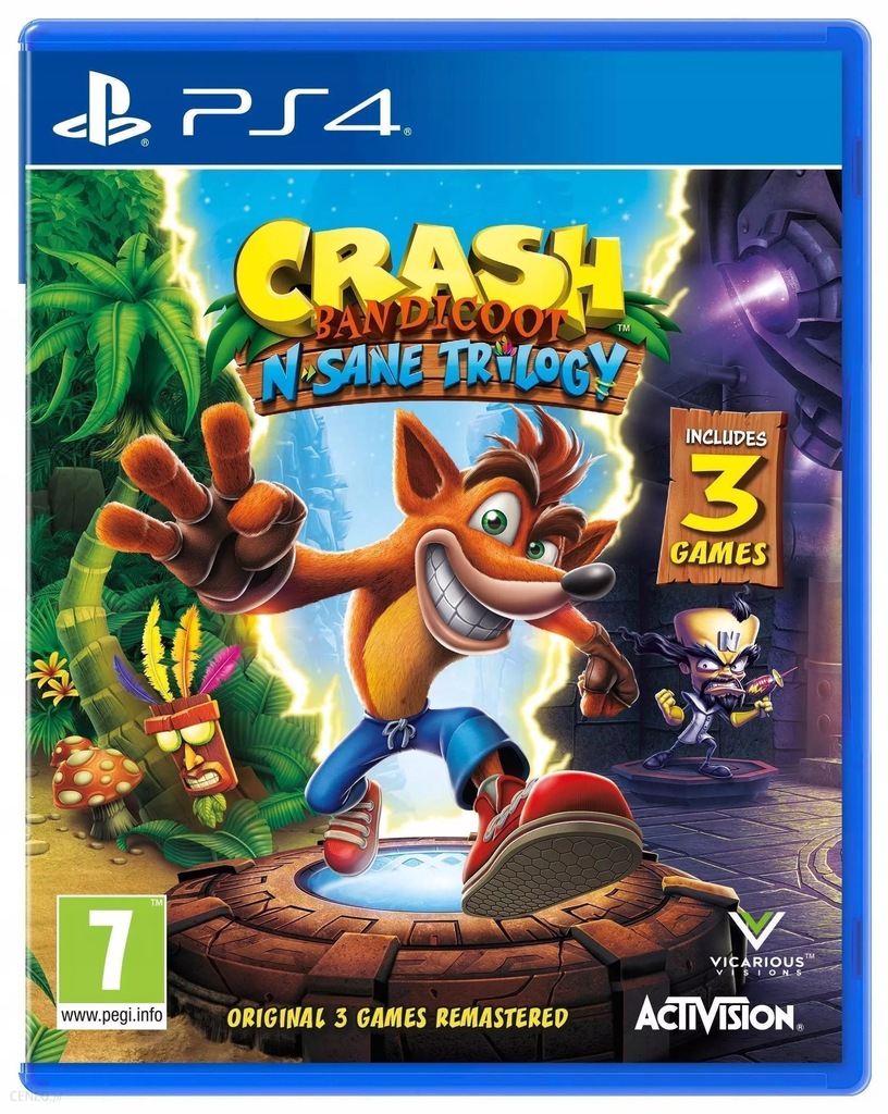 Crash Bandicoot N. sane Trilogy / TRYLOGIA / GRA PS4