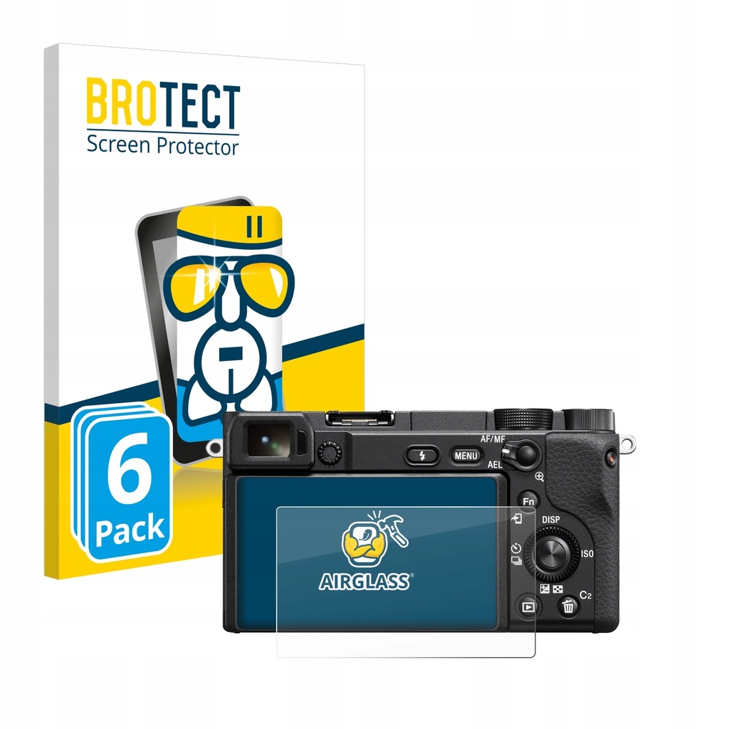 6x BROTECT AirGlass Glass Screen Protector for Sony Alpha 6100A