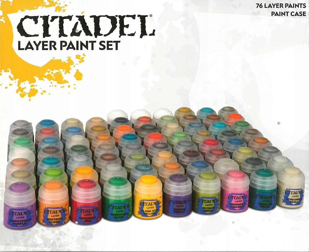 キャラクター CITADEL COLOUR LAYER PAINT SET Citadel Layer Paint Set - zestaw farb + walizka ST