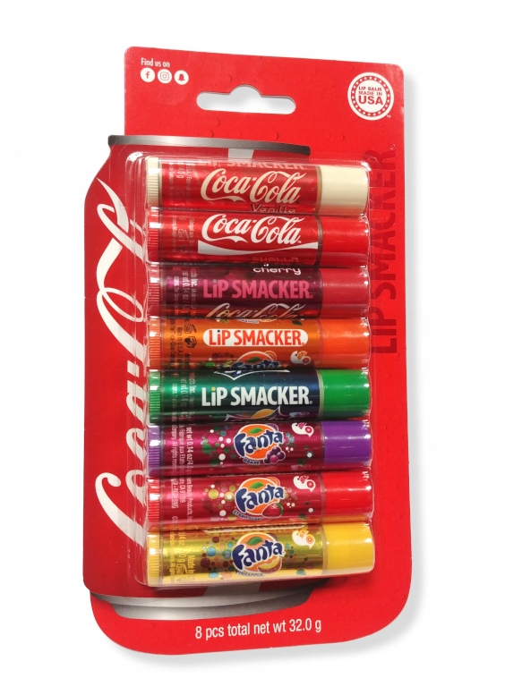 Lip Smacker Coca Cola Fanta Sprite Zestaw Pomadek 8416896086 Oficjalne Archiwum Allegro