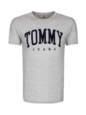 KOSZULKA C T-SHIRT MĘSKI TOMMY JEANS SZARY XS