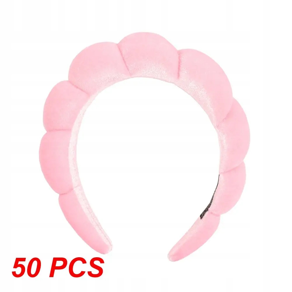 Sponge Solid Color Hairband Headband For Washing Face Cute Terry Towel