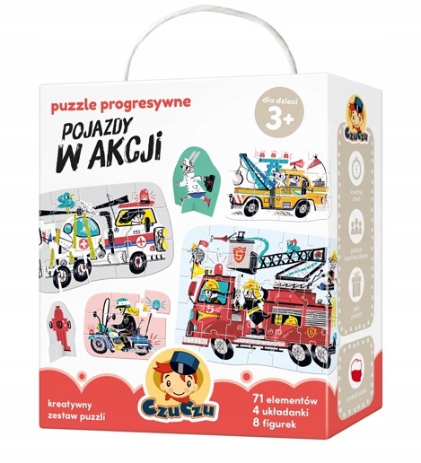 PUZZLE PROGRESYWNE CZUCZU POJAZDY W AKCJI 71 EL.