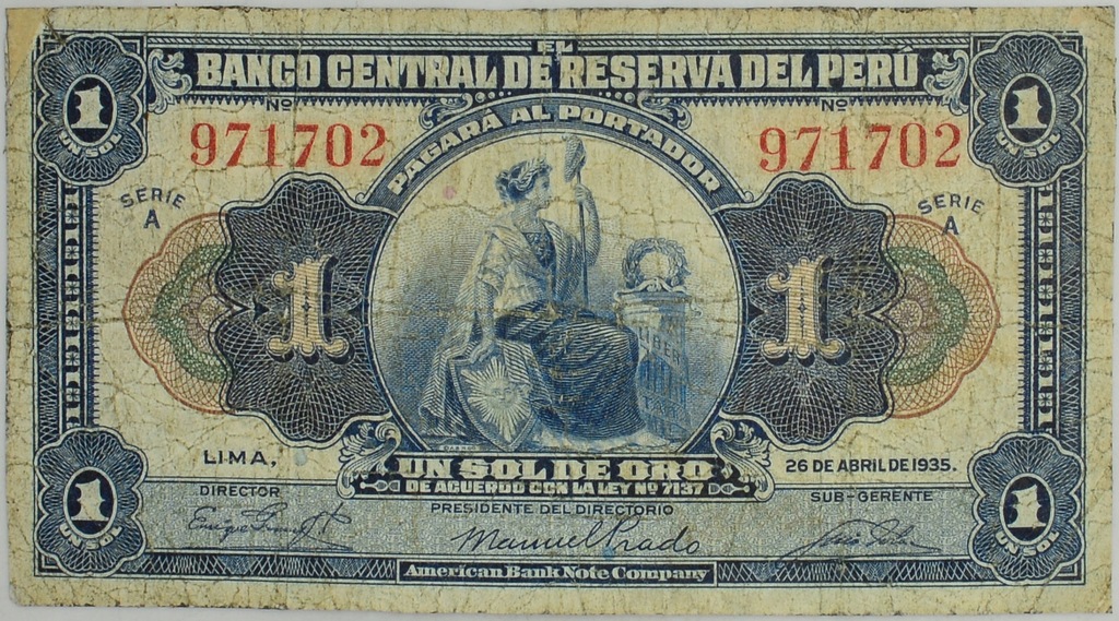 3.di.Peru, 1 Sol 1935, P.65.a, St.3-