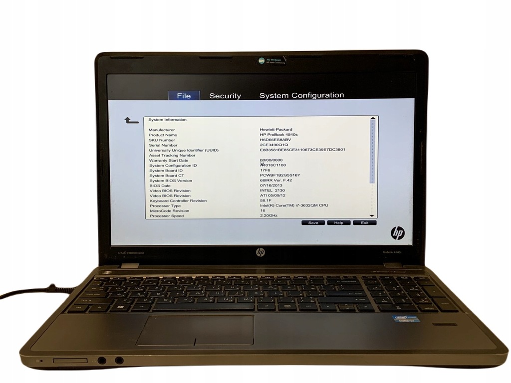 HP ProBook 4540s 15.6