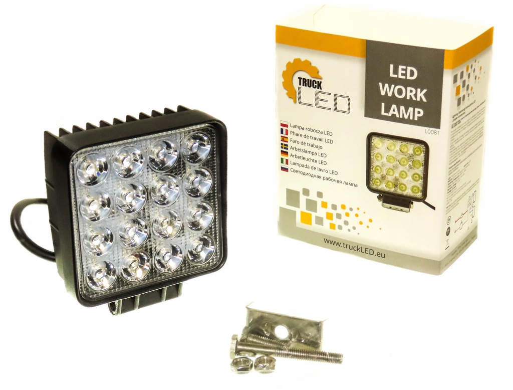 LAMPA ROBOCZA LED TRUCKLED 16x3W 48W L0081 +GRATIS