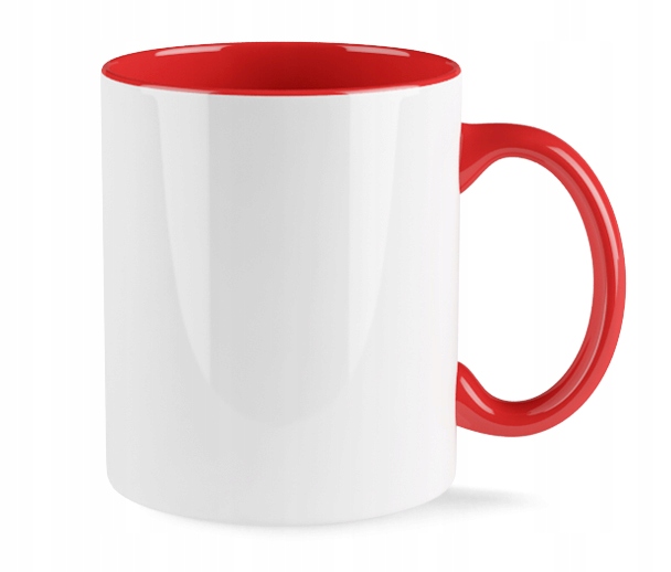 czerwone wnętrze i uszko kubka - OPCJA DODATKOWA do kubków z nadrukiem