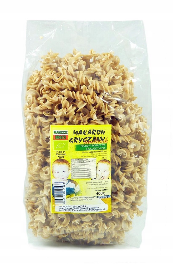 PRO NATURA Makaron gryczany BIO świderek 400g ____________