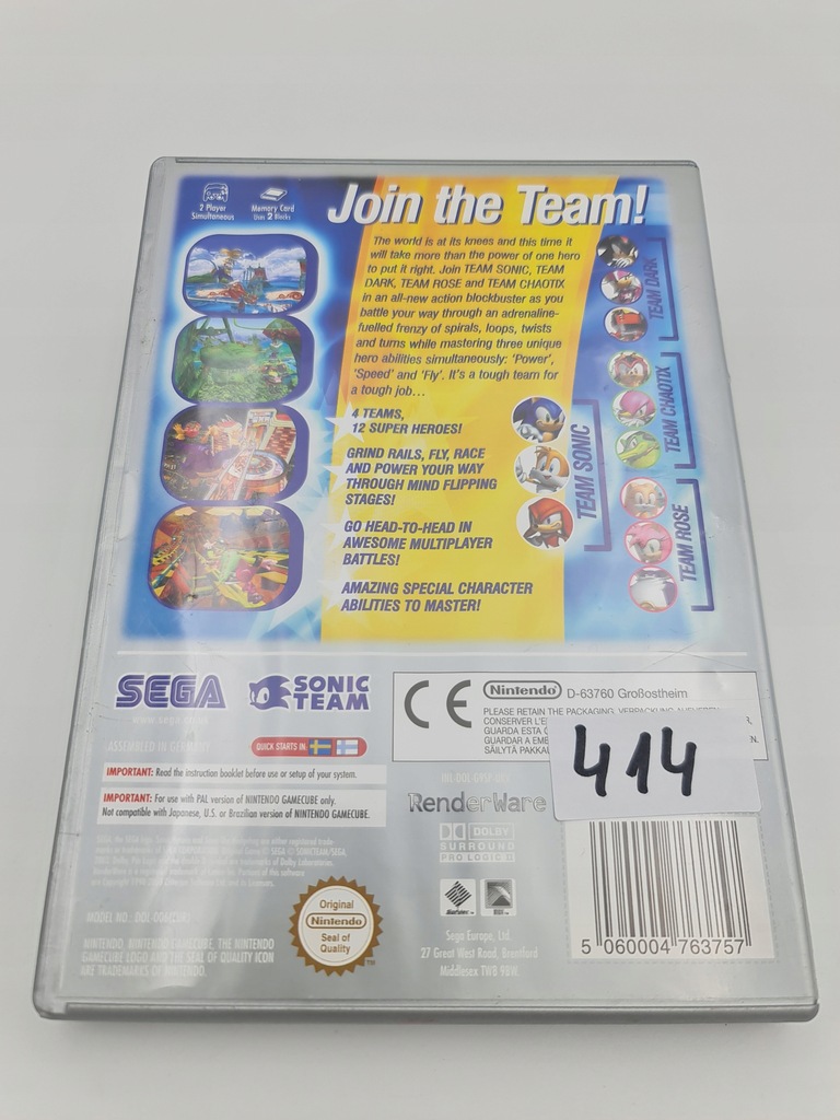 Купить NINTENDO GAMECUBE SONIC HEROES: отзывы, фото и характеристики на ...