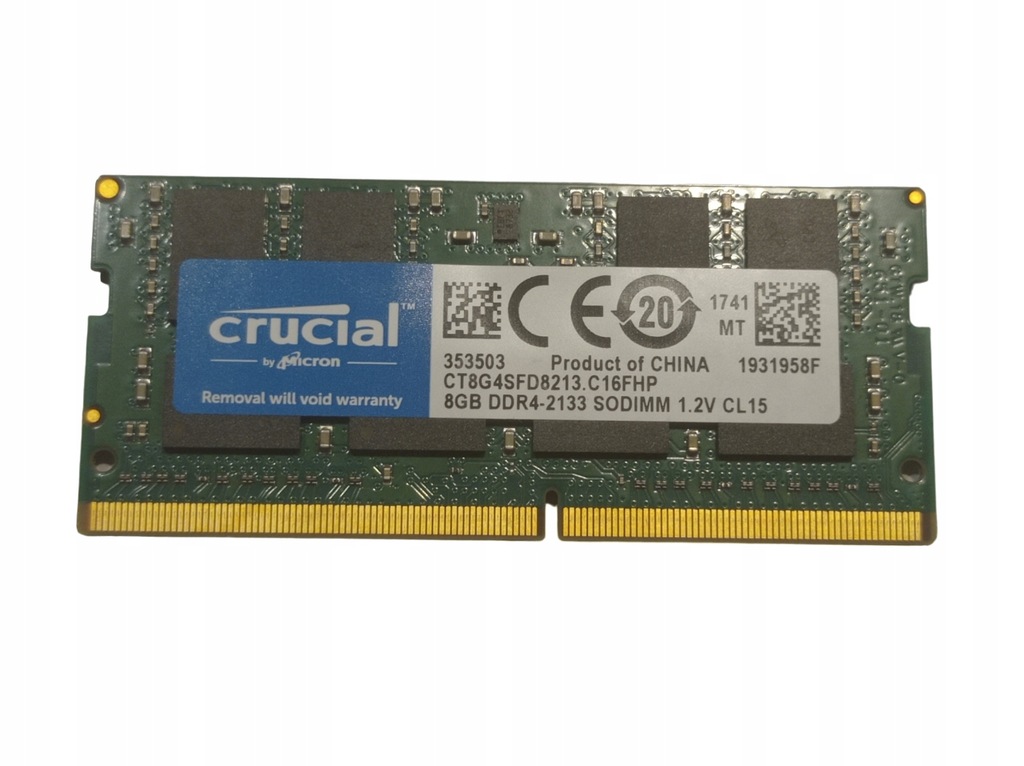 Ram Crucial CT8G4SFD8213.C16FHP 8GB DDR4 2133 MSI GL553V