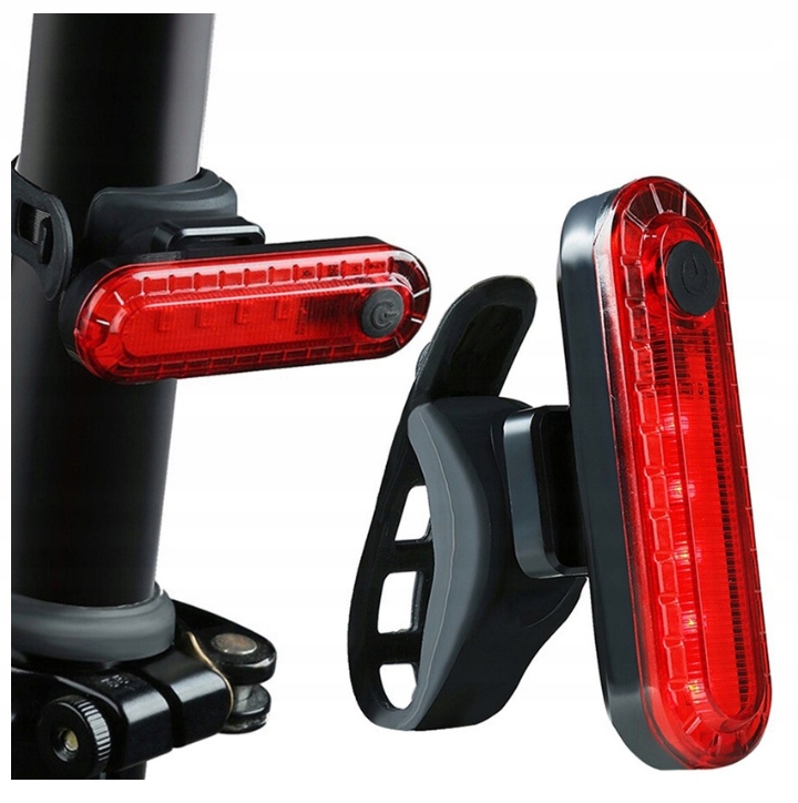 Lampka Rowerowa Na Tył Rower LED Czerwona 330mAH 50lm 4 tryby świecenia LED