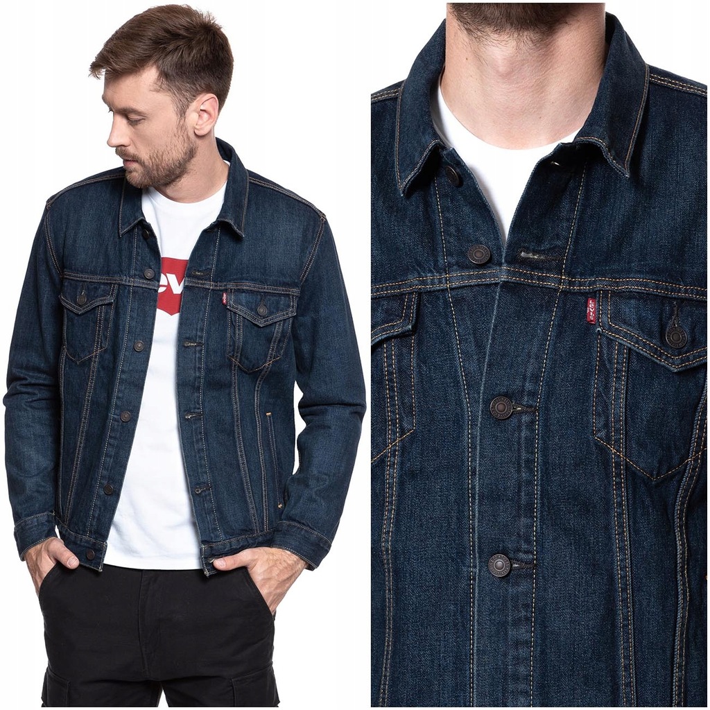 LEVI'S TRUCKER MĘSKA KURTKA JEANSOWA GRANATOWA S