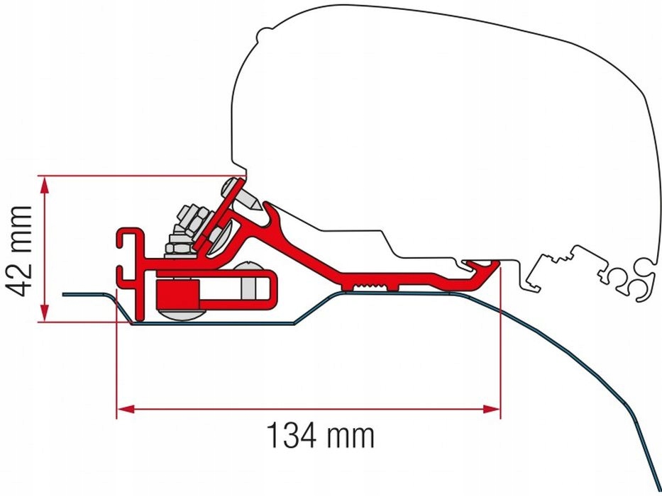 Adapter do markizy F80s Kit Ducato/Jumper/Boxer (H2 L4) >2006 Fiamma W-w