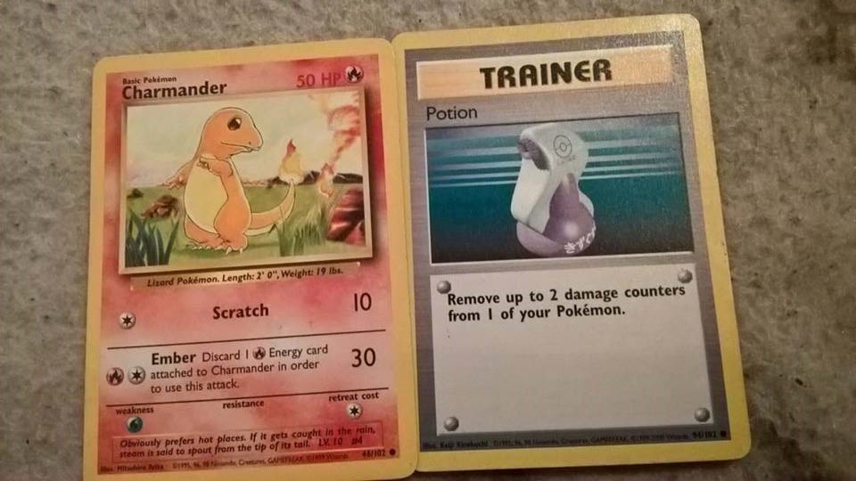 Karty Pokemon  Charmander + karta trenerska potion